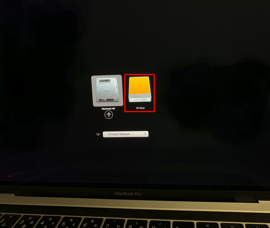 Macで起動ディスクの選択