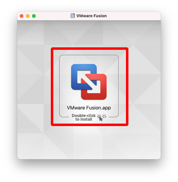 VMWare fusion Player インストーラー起動画面